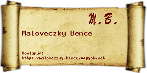 Maloveczky Bence névjegykártya